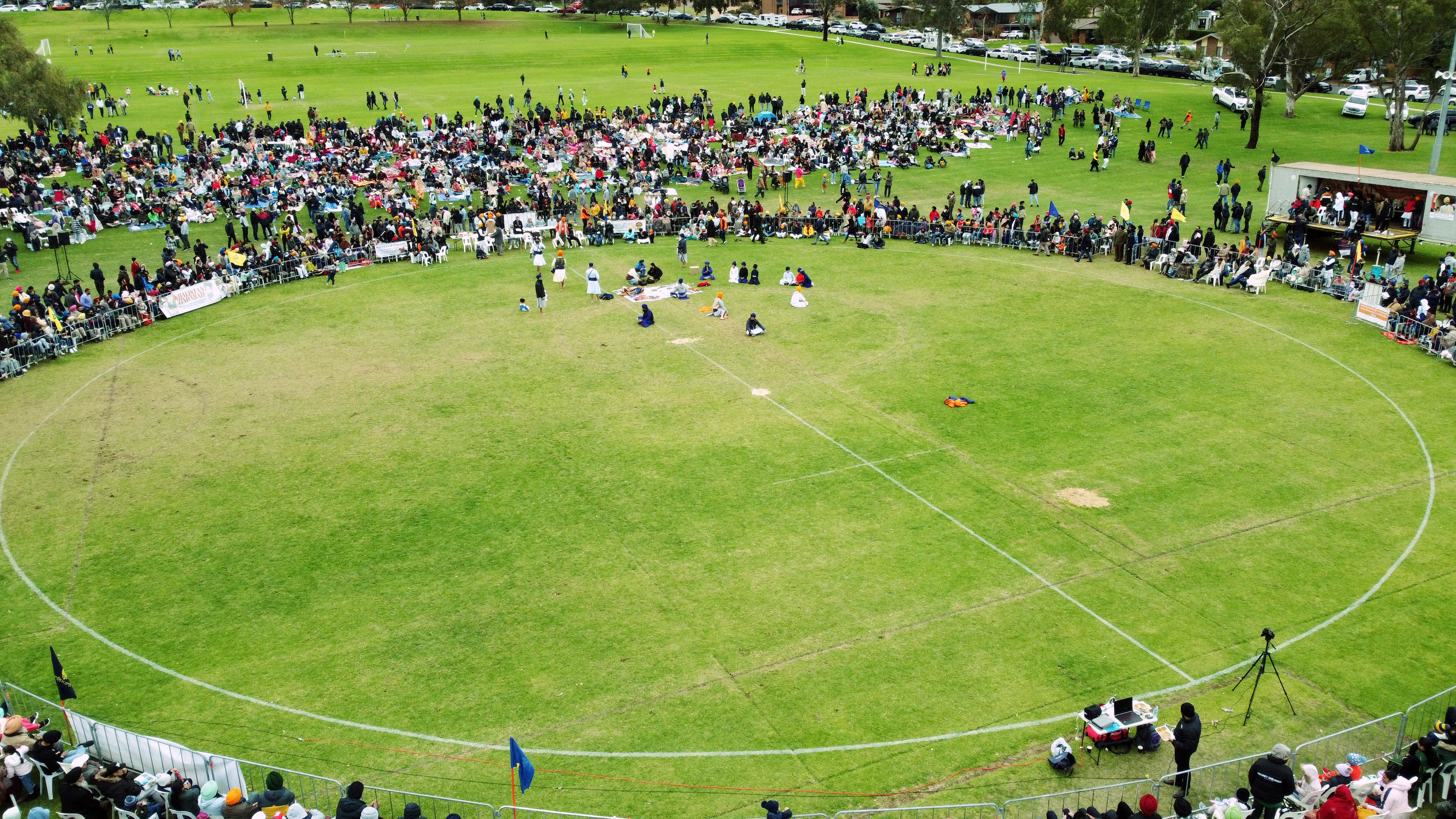 People enjoying an event